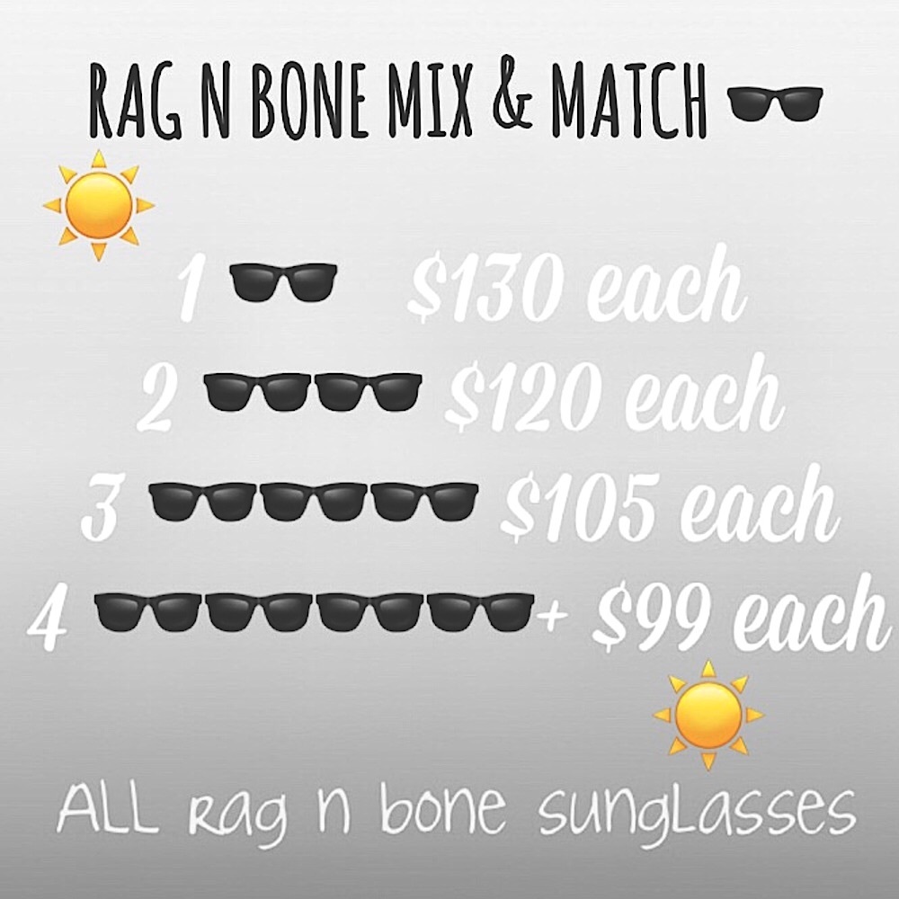 AUTHENTIC rag & bone SUNGLASSES Bundle Deals BRAND NEW for men & women DESIGNER